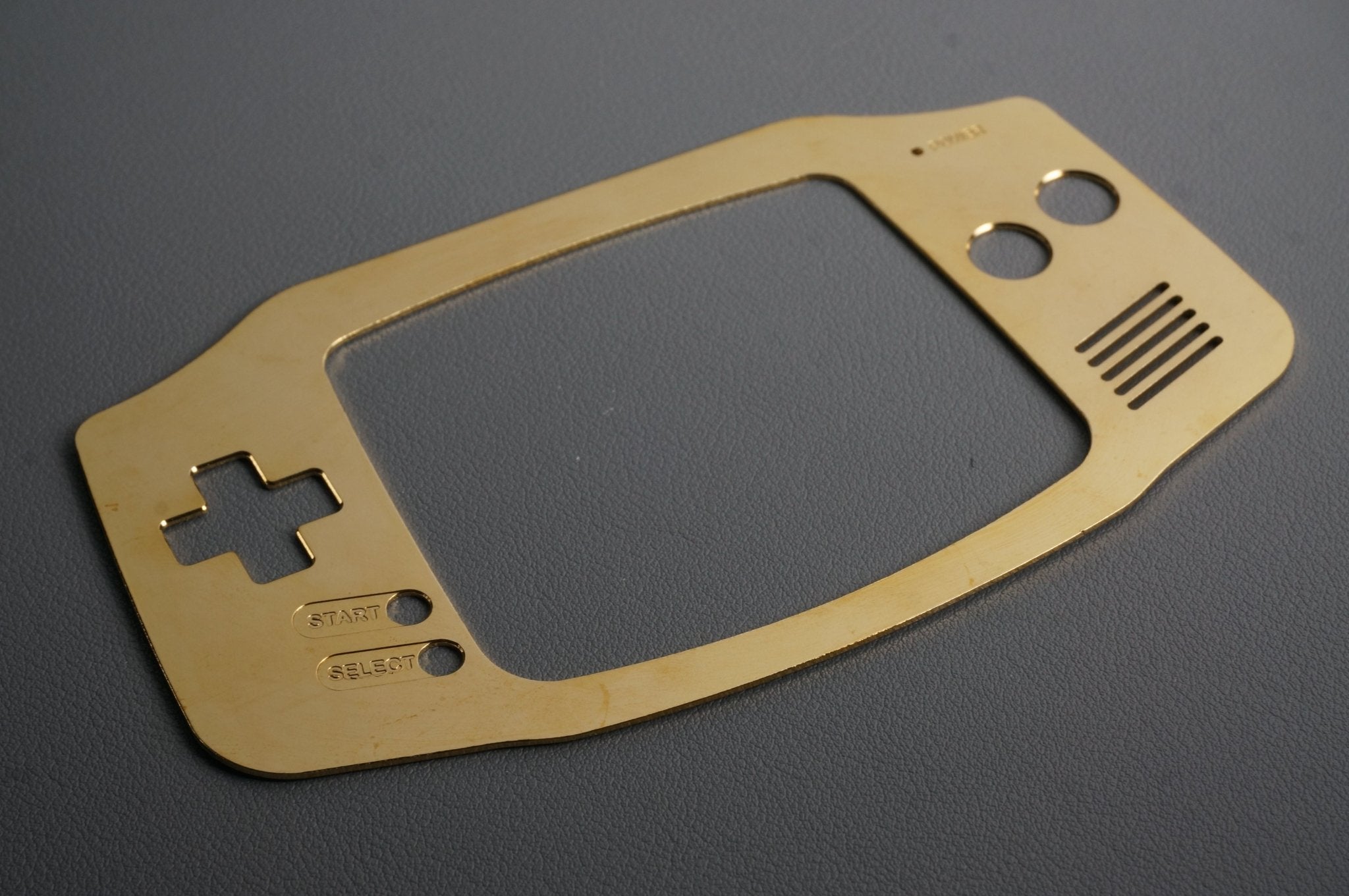 Game Boy Advance Hybrid Skeleton Glass/Metal Front Inlay (GBA) - Boxy Pixel