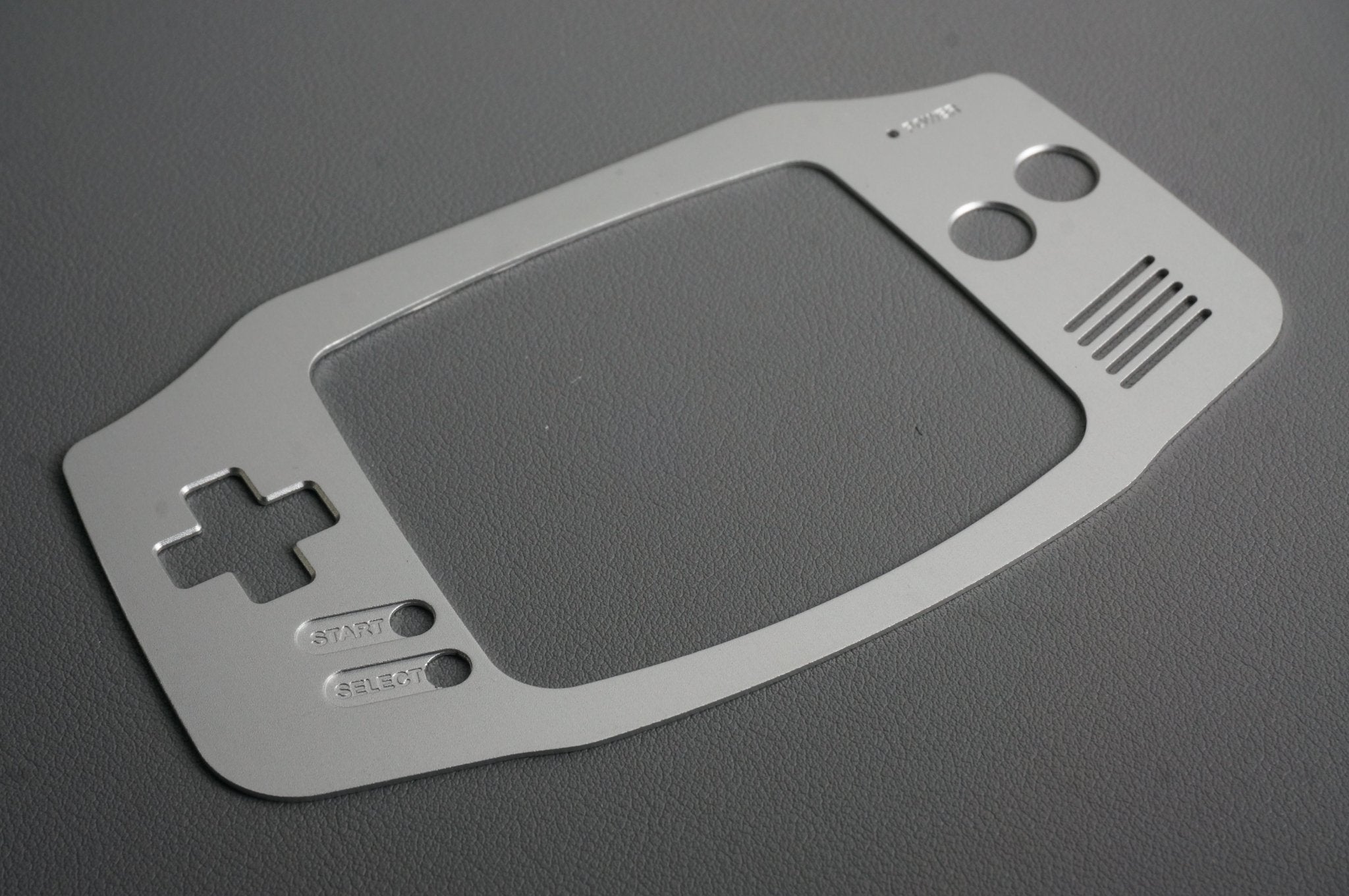 Game Boy Advance Hybrid Skeleton Glass/Metal Front Inlay (GBA) - Boxy Pixel