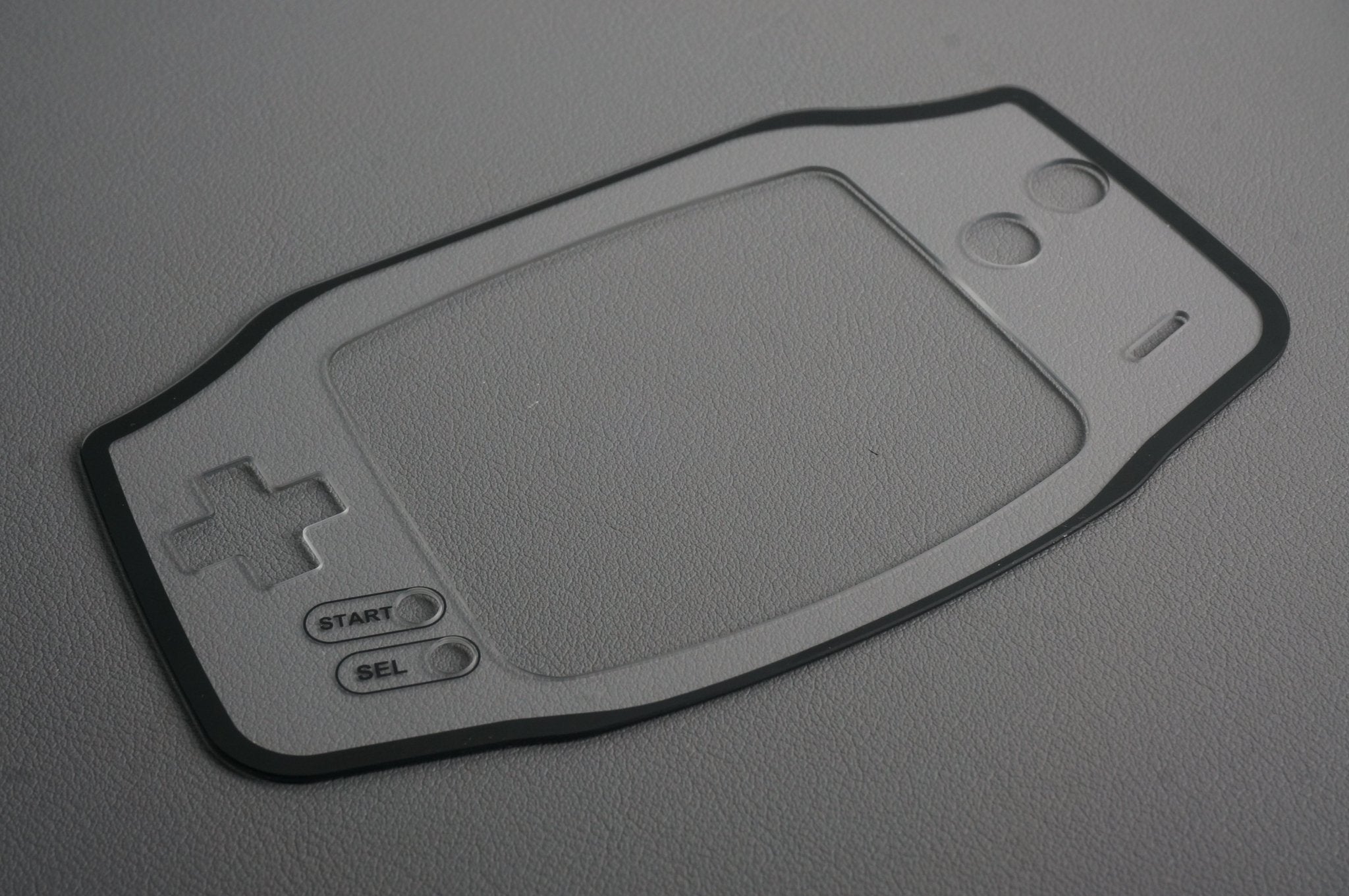 Game Boy Advance Hybrid Skeleton Glass/Metal Front Inlay (GBA) - Boxy Pixel