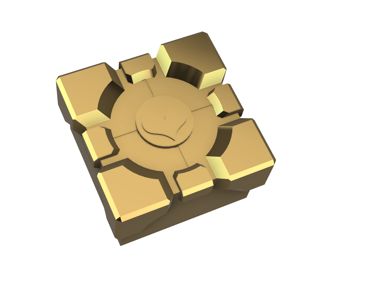 Metal CNC Machined Keycap - Companion Cube - Boxy Pixel