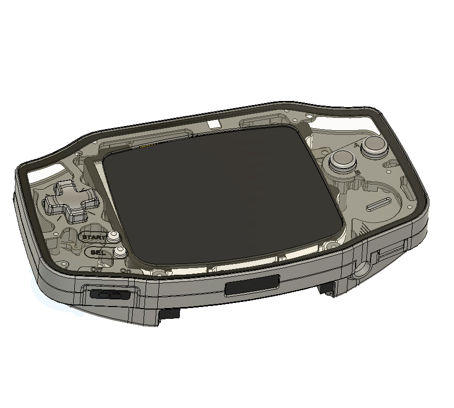 Metal Game Boy Advance Hybrid Skeleton CNC Base Kit + Screen - Boxy Pixel
