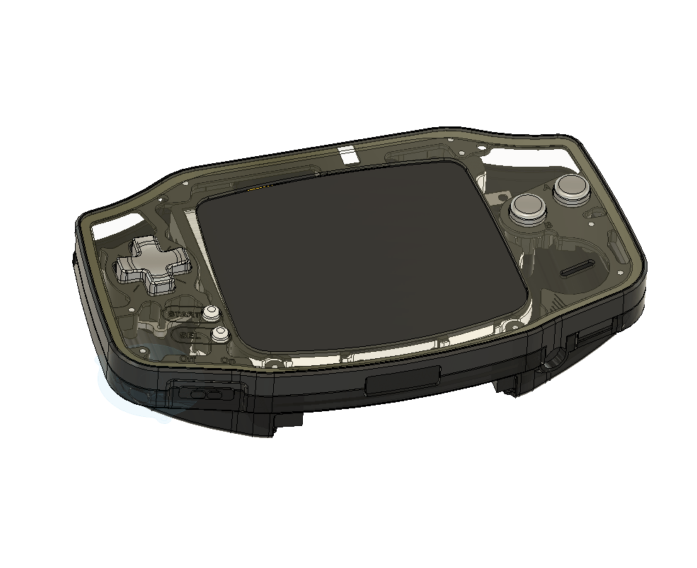 Metal Game Boy Advance Hybrid Skeleton CNC Base Kit + Screen - Boxy Pixel