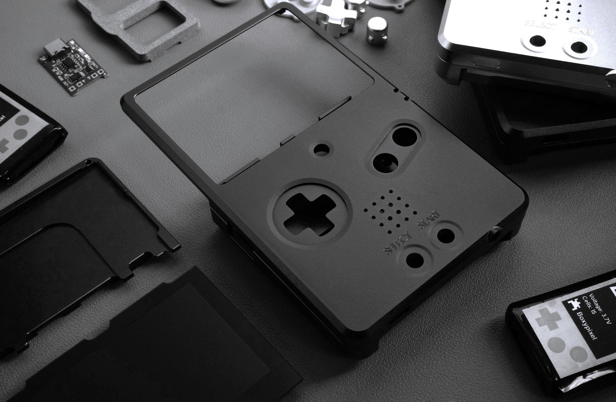 Metal Unhinged Game Boy Advance SP + Screen Base Kit - Boxy Pixel