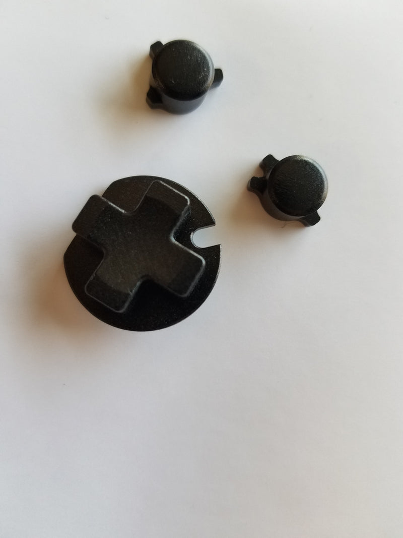 gameboy color buttons black aluminum