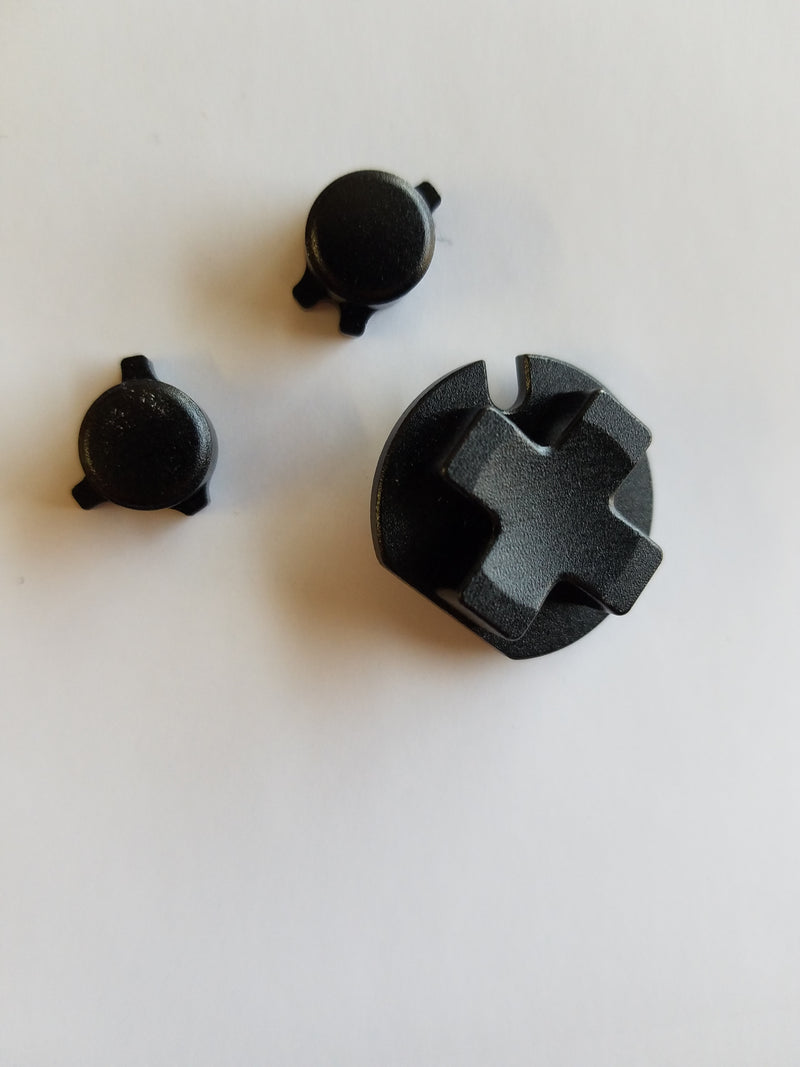 gameboy color buttons black aluminum