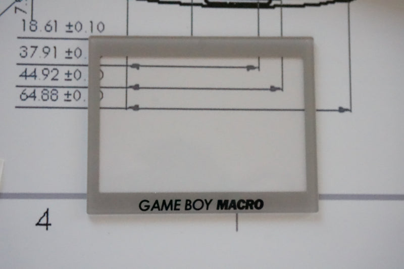 gameboy macro glass screen grey