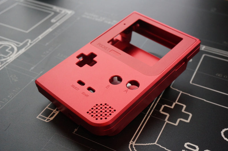 boxy pixel gameboy pocket aluminum shell red