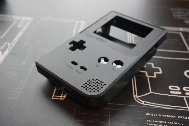 boxy pixel gameboy pocket aluminum shell black