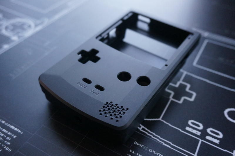 custom gameboy color shell black aluminum