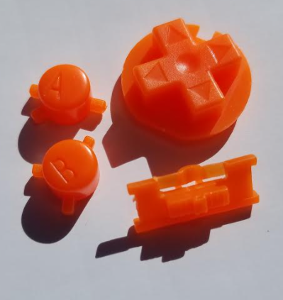 gameboy color buttons orange plastic