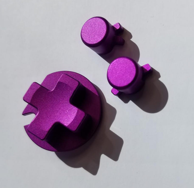 gameboy color buttons purple aluminum